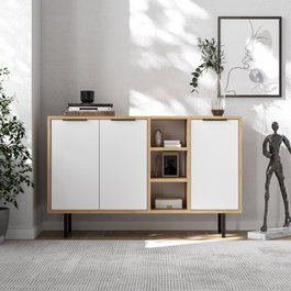 Hanah Home Viyana Consola Roble Zafiro y Blanco